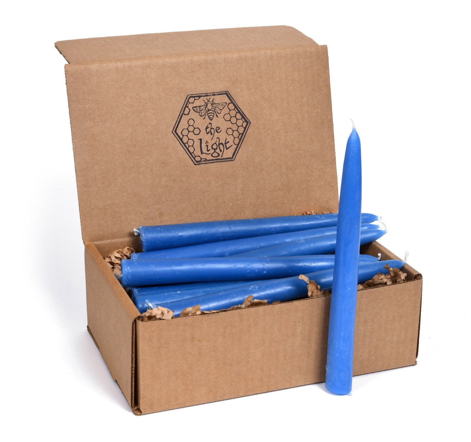 100% Pure Beeswax Taper Candles Dipped Style Unscented Choose Your Color & Size