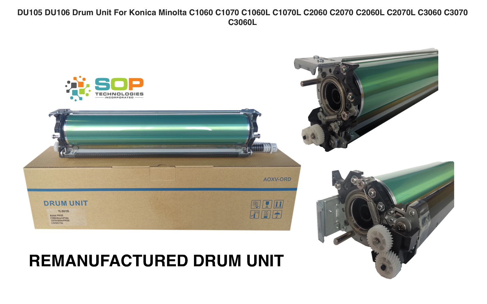DU105 DU106 Drum Unit For Konica Minolta C1060 C1070 C1060L C2060 C2070 Reman