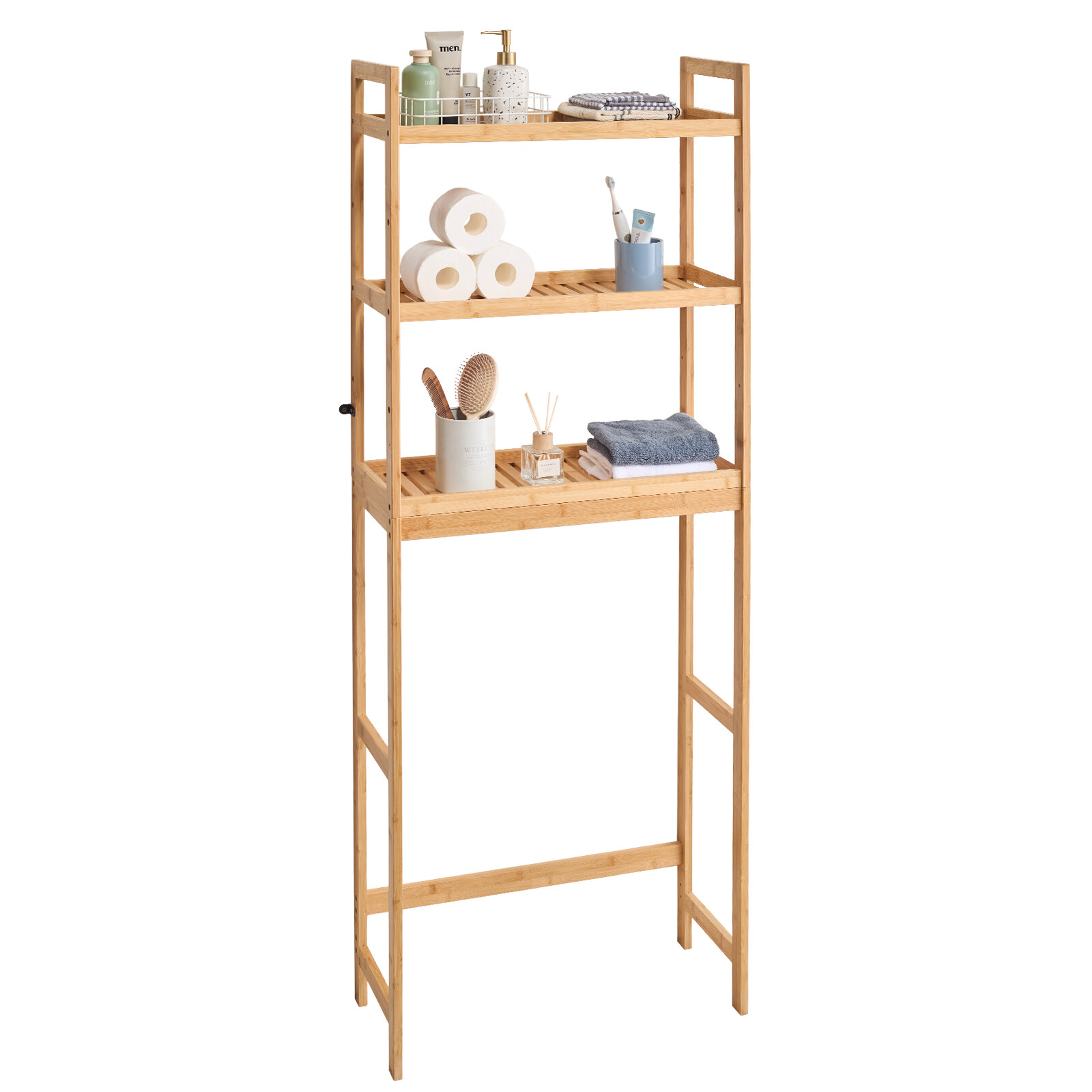 VEVOR Over the Toilet Storage 3-Tier Bathroom Shelf Rack Space Saver Organizer