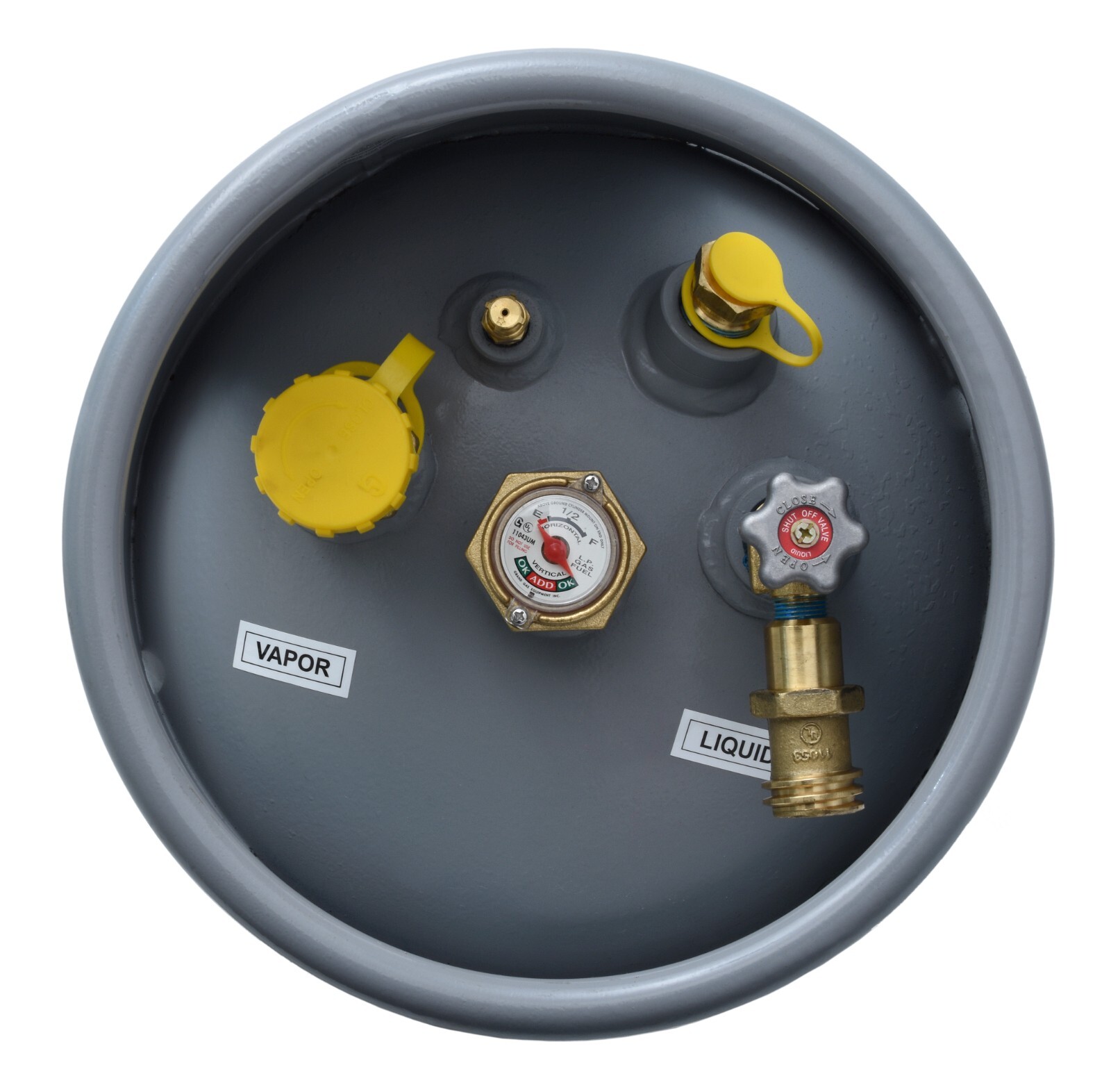 Flame King 33.5 LB Steel Forklift Propane Cylinder With Gauge and Fill Valve