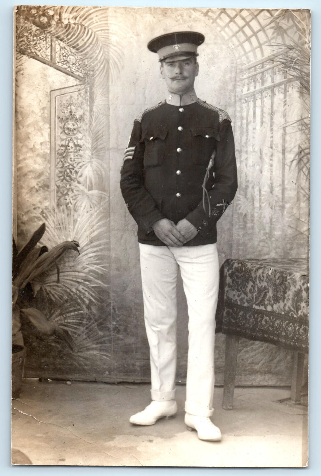 RPPC WWI British Soldier Army Cairo 21st Lancers Real Photo Postcard