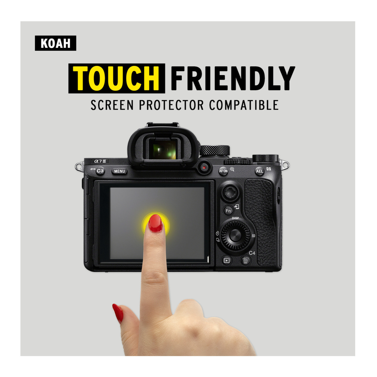 Koah LCD Ultra Armor Screen Protector for Sony a1, a7 II, a7 III, a7R IV & Mor