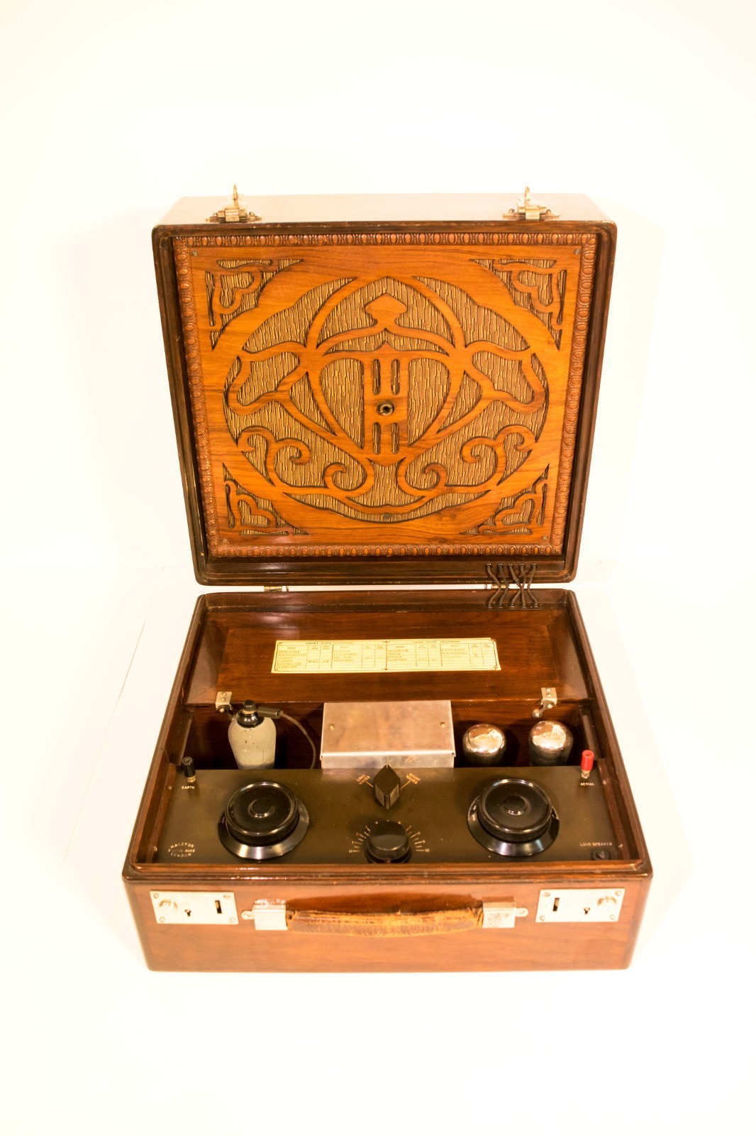 MINT HALCYON WIRELESS DELUXE SCREENED 4 VALVE SUITCASE PORTABLE BATTERY RECEIVER