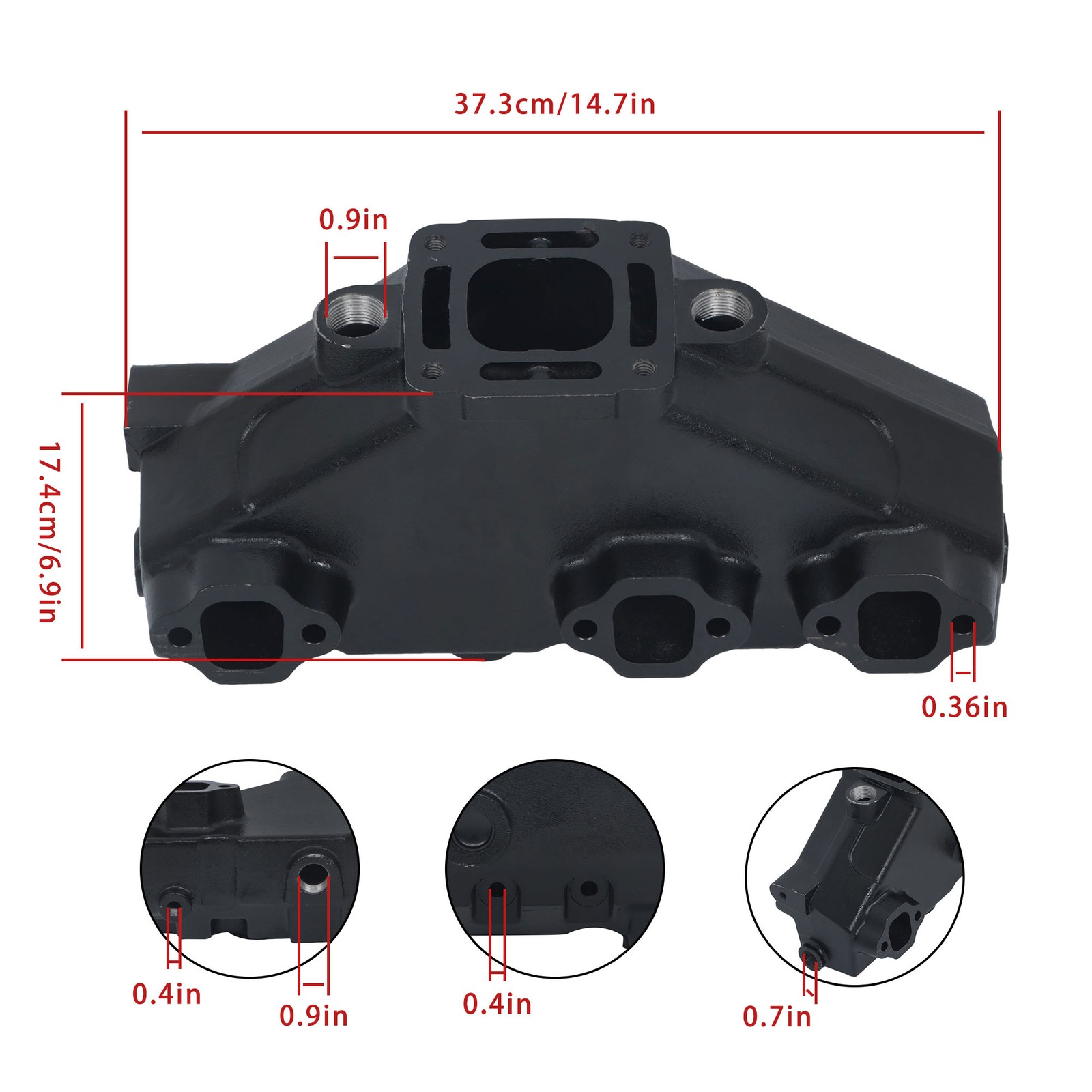 2× For Mercruiser 4.3L V6 1985-2002 Exhaust Manifold Replaces# 99746A17 99746A3