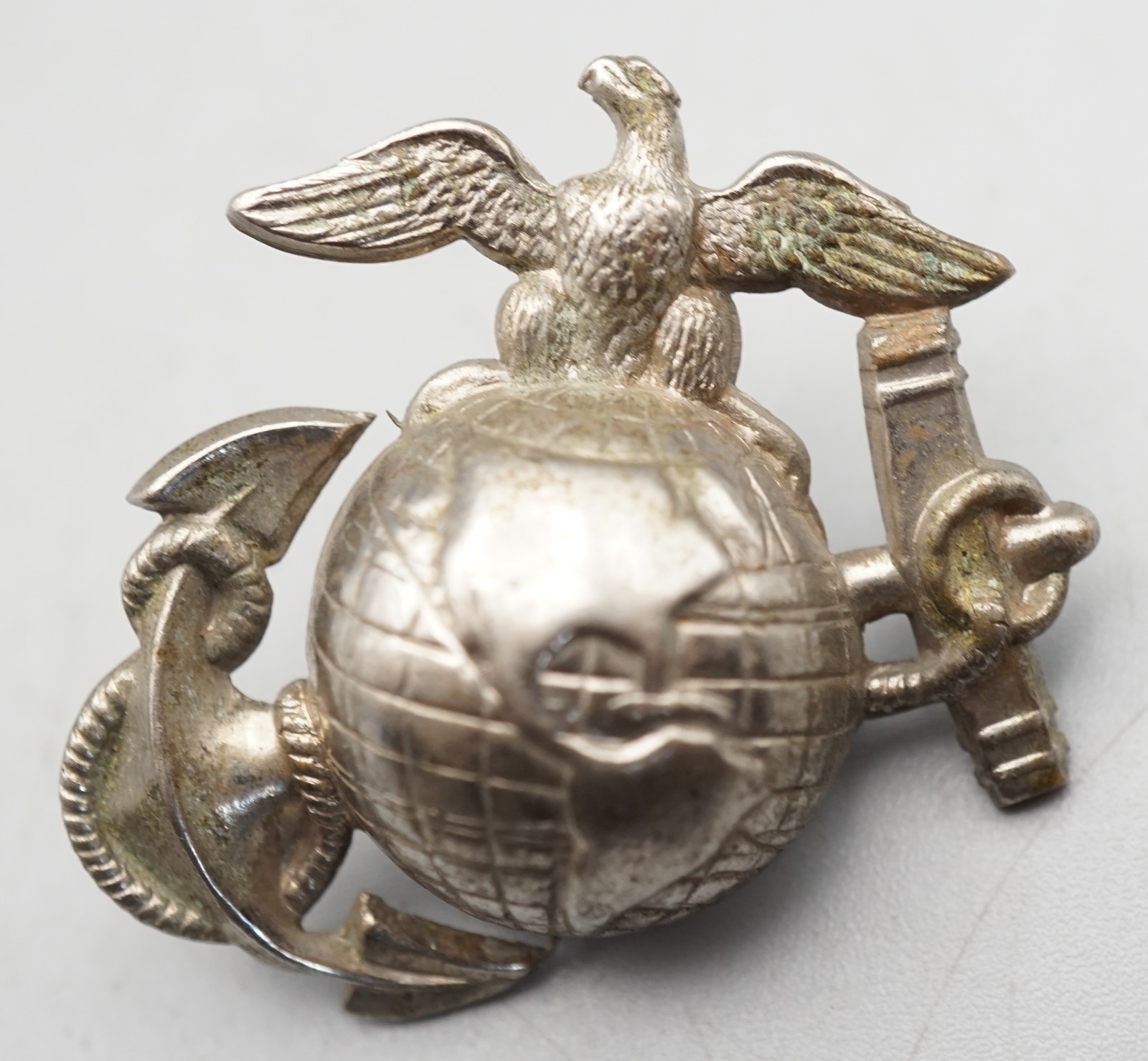 Pre-WWI - WWI USMC Marine EGA Eagle Globe Anchor Hat Badge