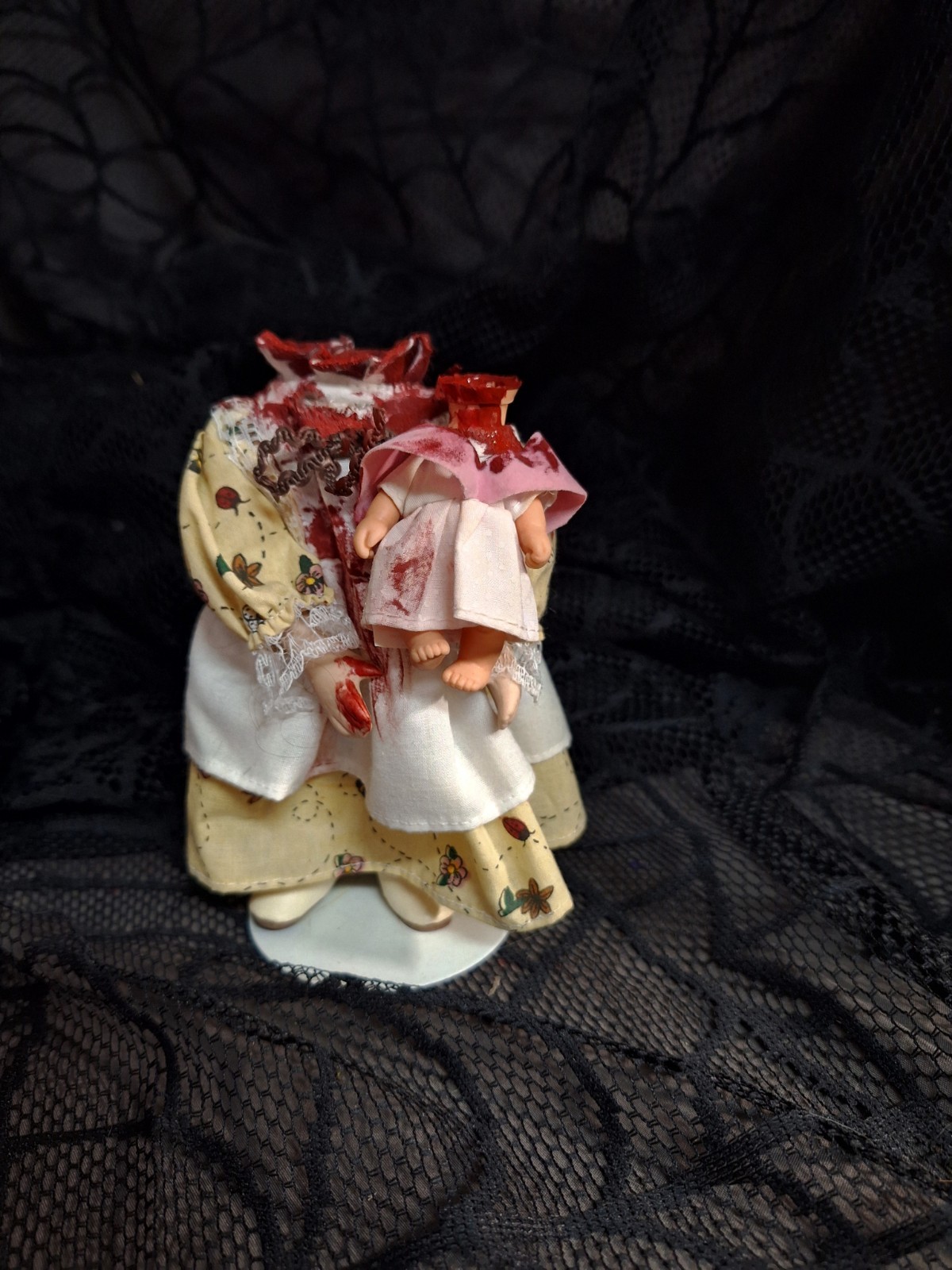 OOAK Creepy Dolls, Lot Of 6, Handmade, 23 In To 6 In, Halloween Props