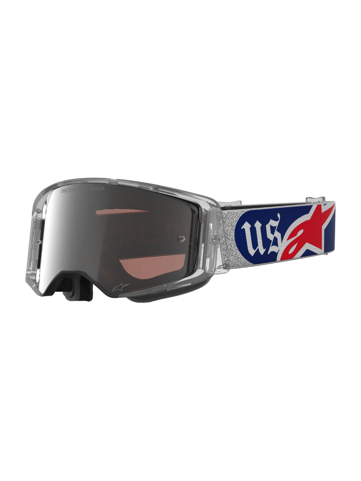 Alpinestars Supertech MX ATV Goggle - Merica 25 - Red/Blue - Silver/Copper