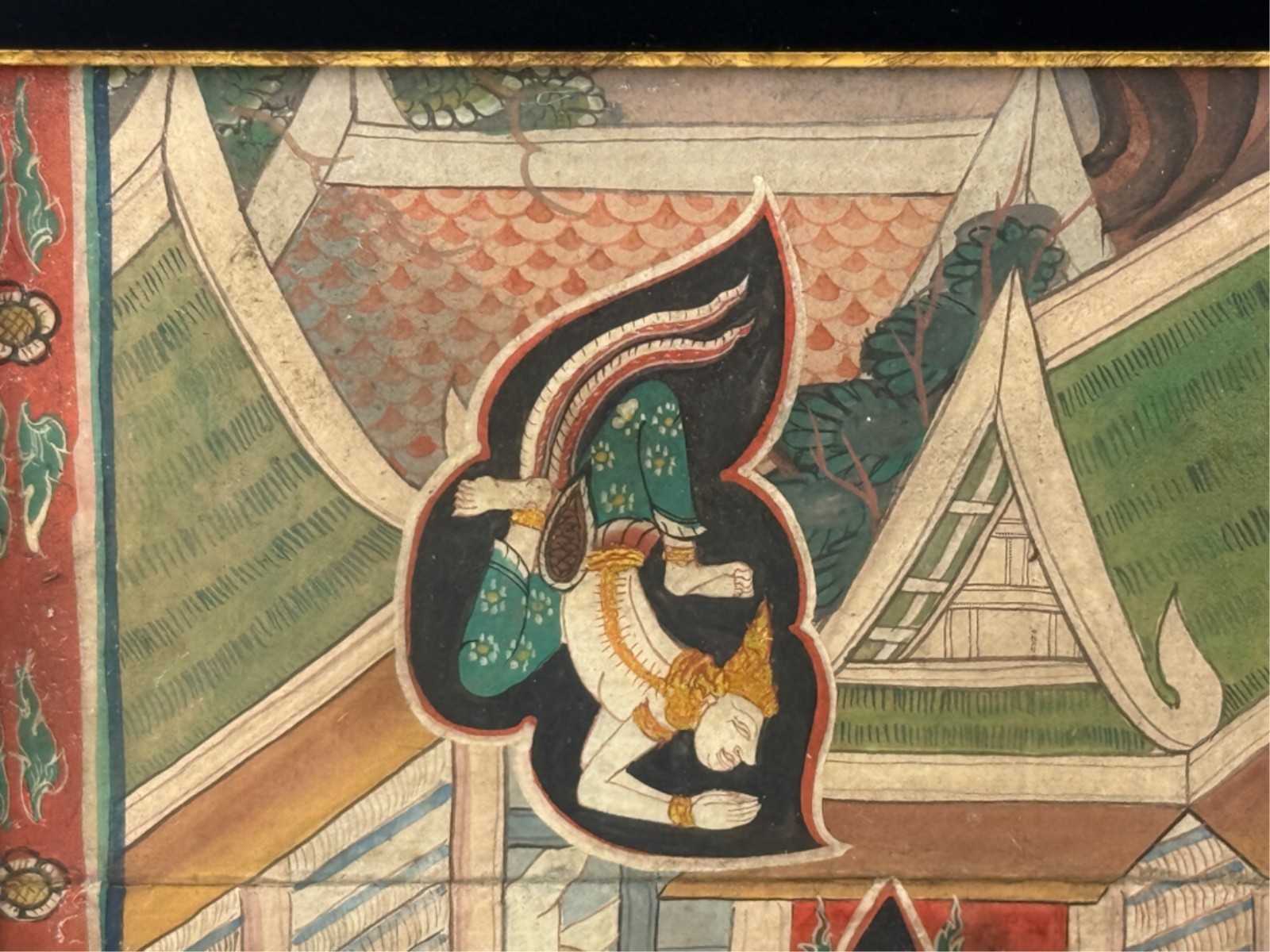 (2) A Pair OF ILLUMINATED THAI BUDDHIST MANUSCRIPT PAGES