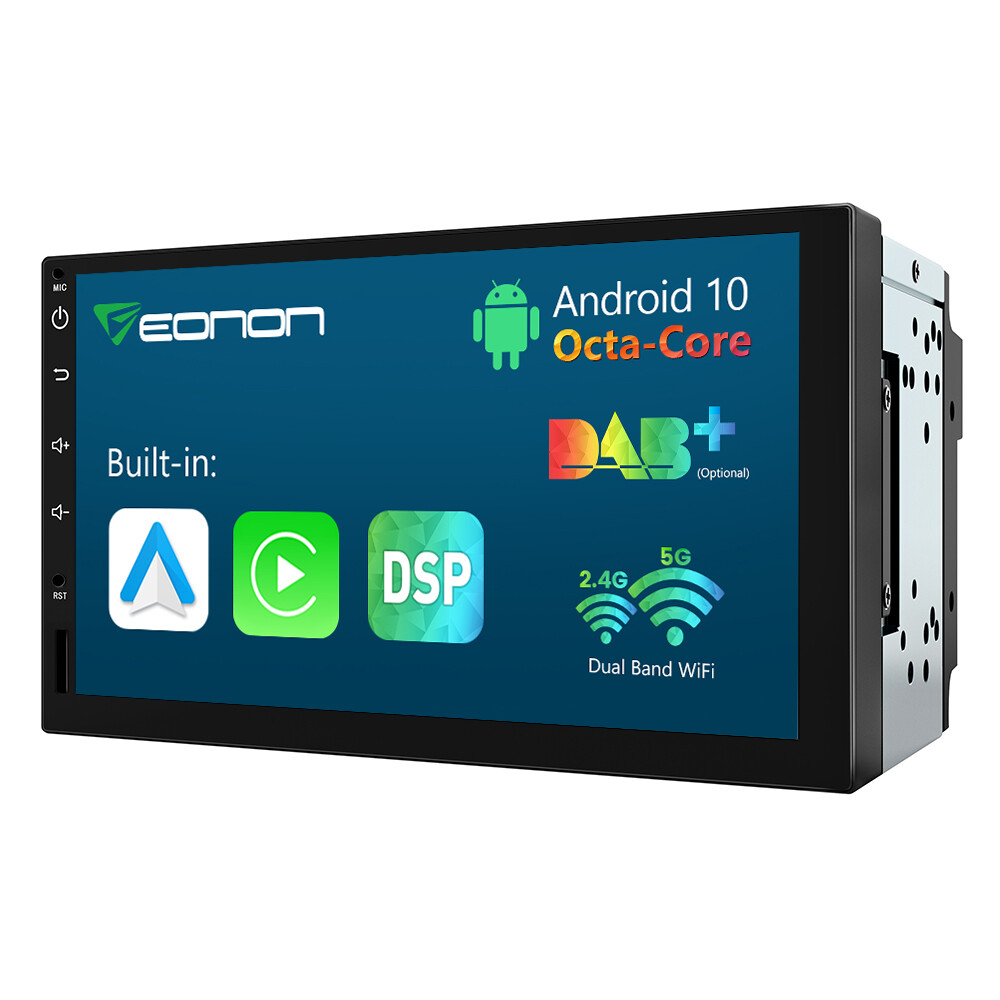 Eonon Car Stereo Double Din 7" IPS Audio Receiver CarPlay Android Auto Bluetooth