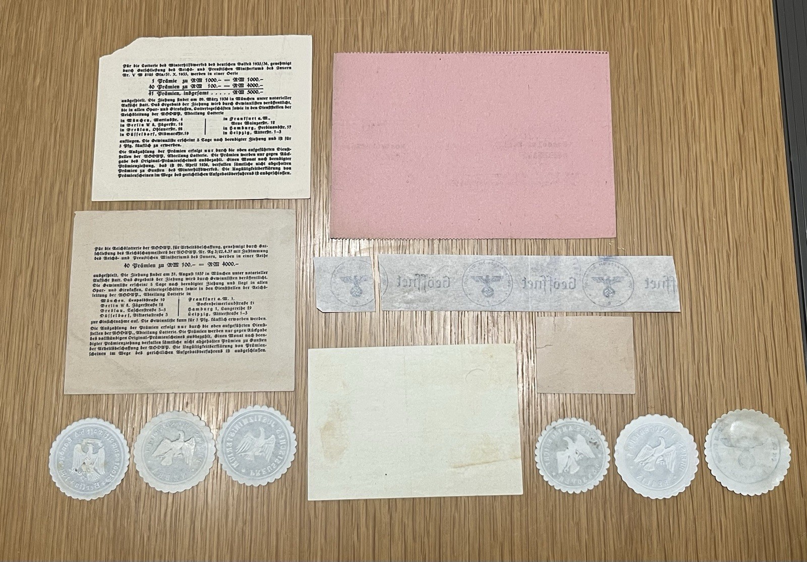 WW2 German Paper Lot Misc