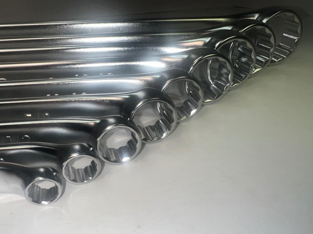 NEW Facom 56L Series 9pc 10° Offset LONG Box End SAE Wrench Set 5/16" to 1-1/4"