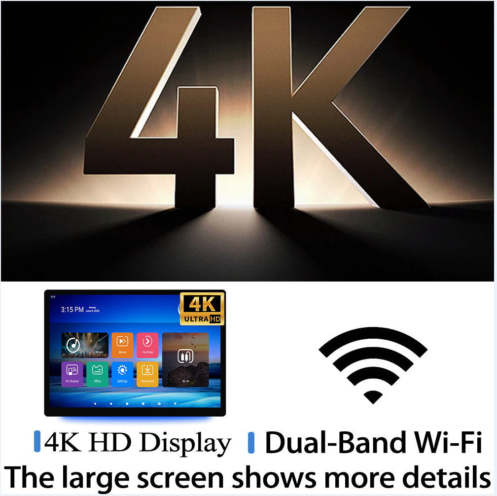 13.5in Touch Screen Car Headrest Video Player Android 14 WIFI Bluetooth FM USB