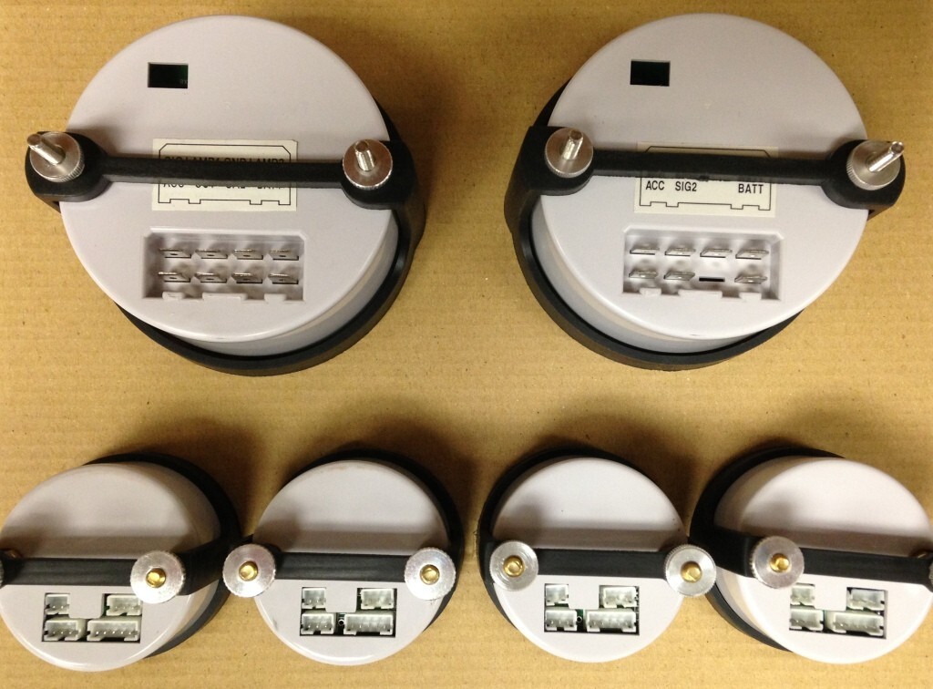 SCX 60s Muscle 6 Gauge Set, Stainless Bezels, 6964SS