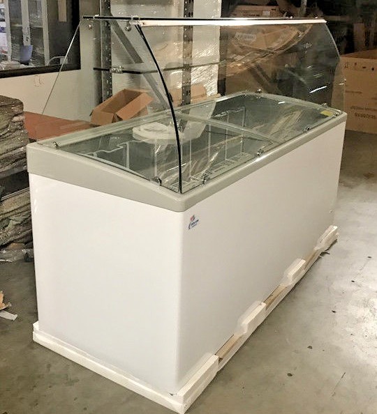 NEW 72" Ice Cream Gelato Glass Dipping Freezer Showcase Display Commercial NSF