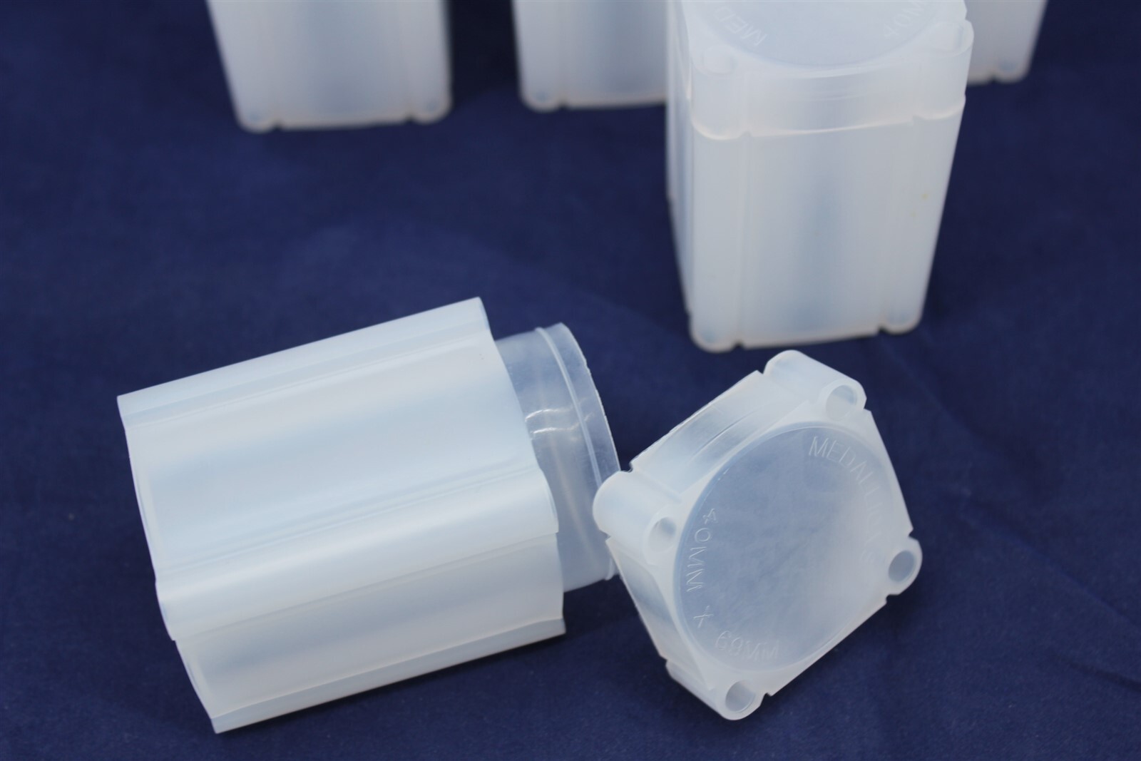 10 Square Coin Tubes for Silver & Copper 1oz Round Medallions 39mm Diameter