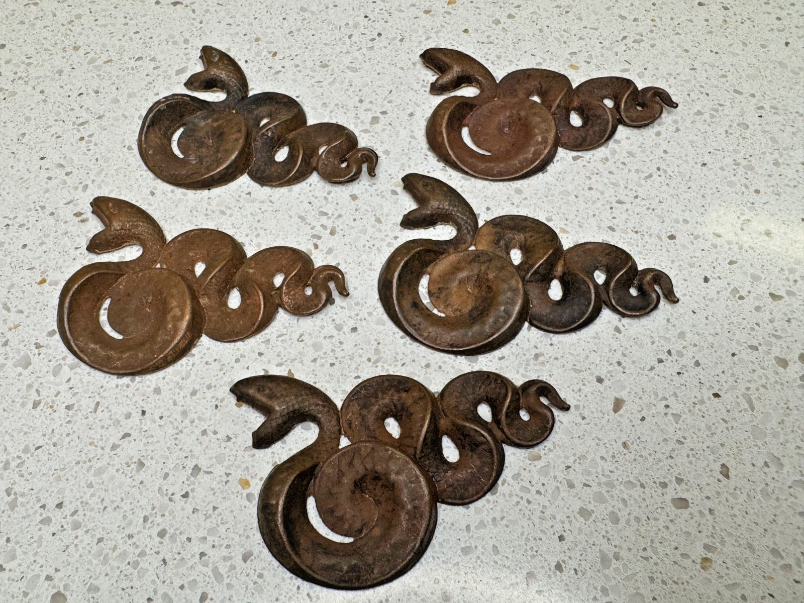 Oya Ayao Yewa Obba Nana Buruku Orisha tools serpent Lot of 5 Vintage