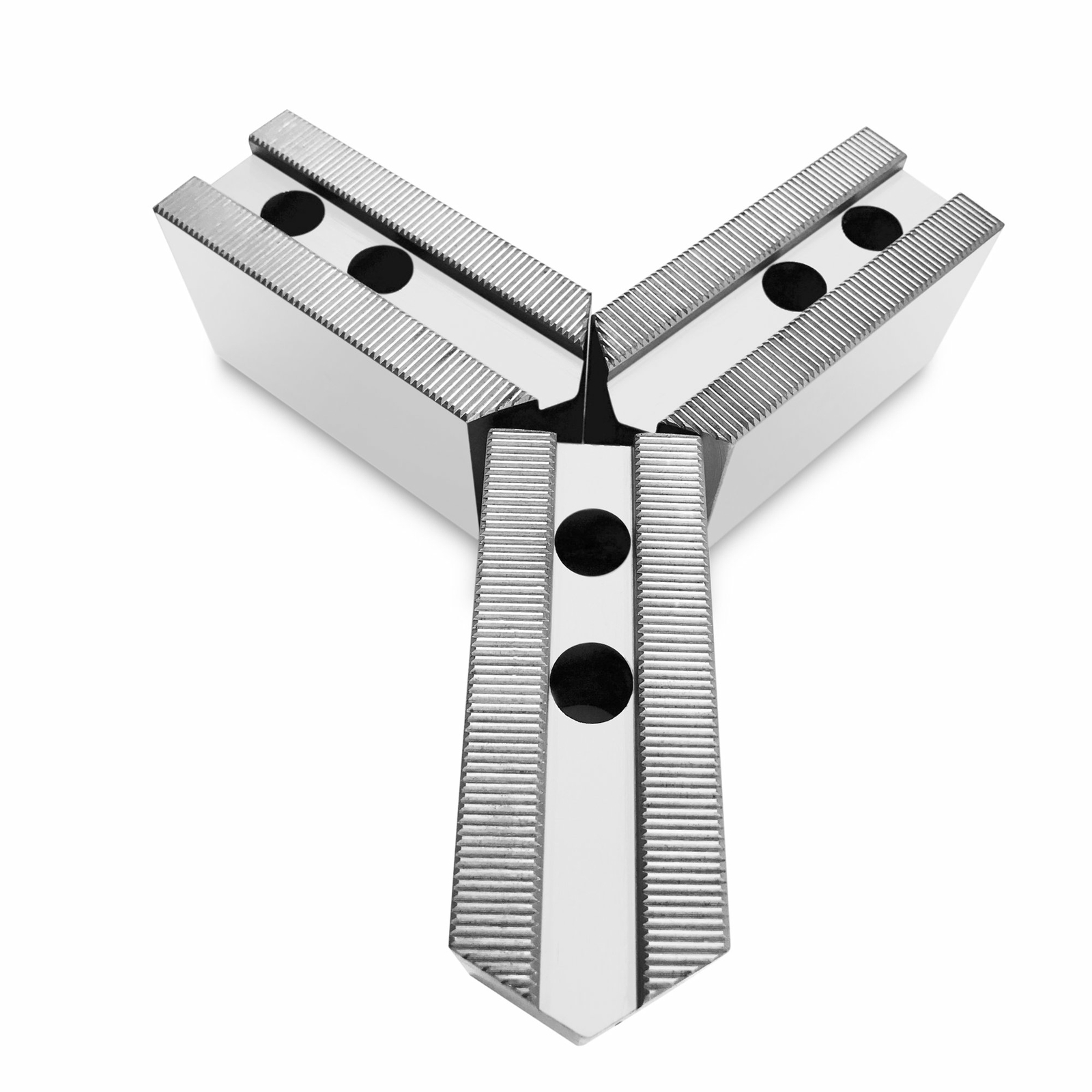 10" Soft Jaws (3 Pcs) for Kitagawa B-210, Samchully Chuck-2.0" ht,Steel, Pointed