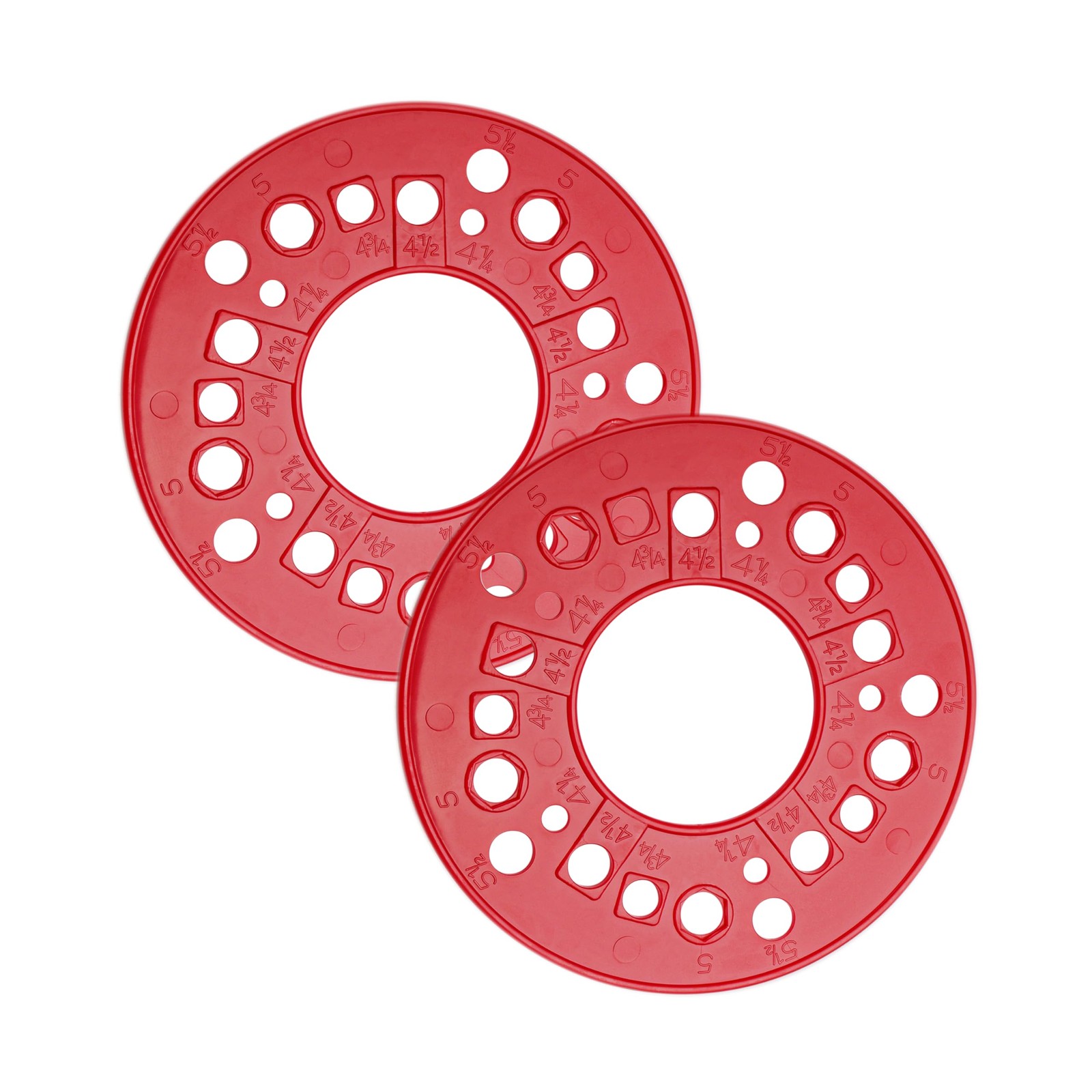 eaacaa 2 Pack Wheel Bolt Pattern Measuring Tool, 5 Lug Template Gauge 2 Pcs