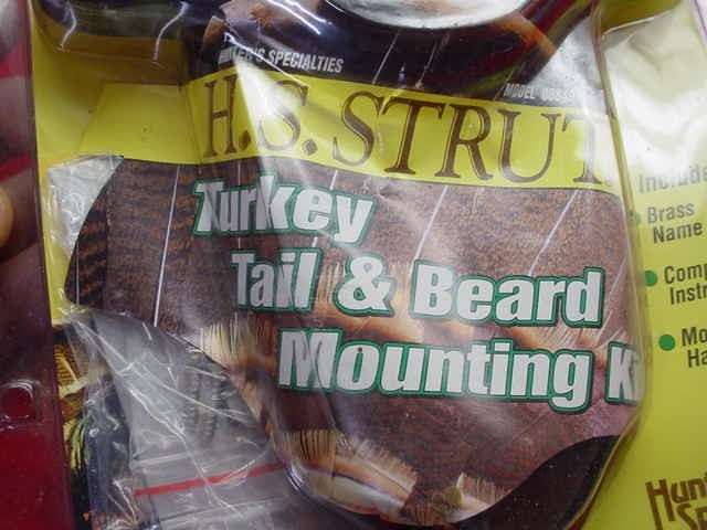 H.S. Strutt- Turkey Tail & Beard Mounting Kit-Hunters Specialties- New !