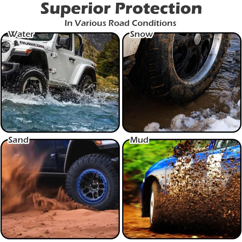 4PCS Mud Flaps for Car Universal Splash Guard PP Mudguards Fits Most Vehicles ZU