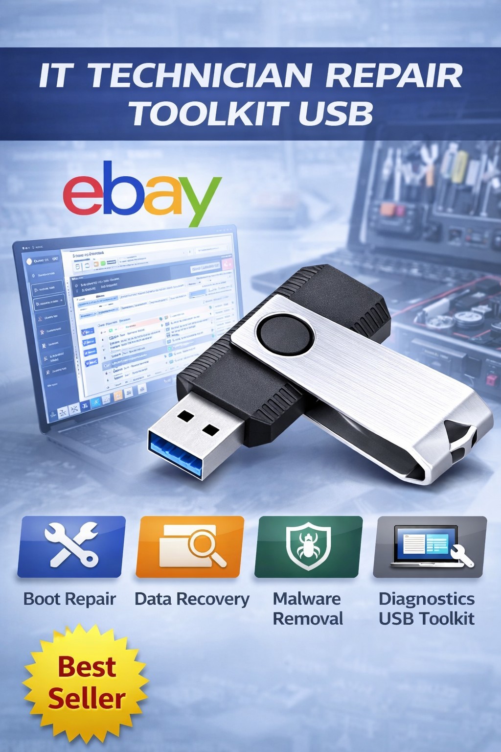 Ultimate Computer Repair Toolkit USB | Bootable Recovery & Diagnostics