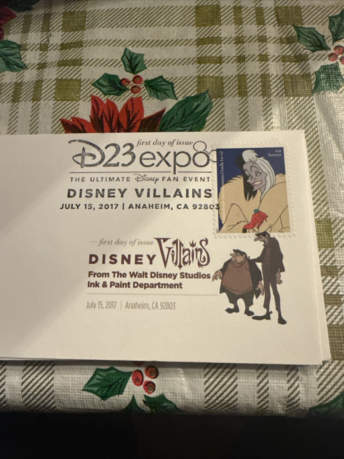 US Forever Stamps Disney Villains (set of 10) 2017 D23 Expo 1st day of issue
