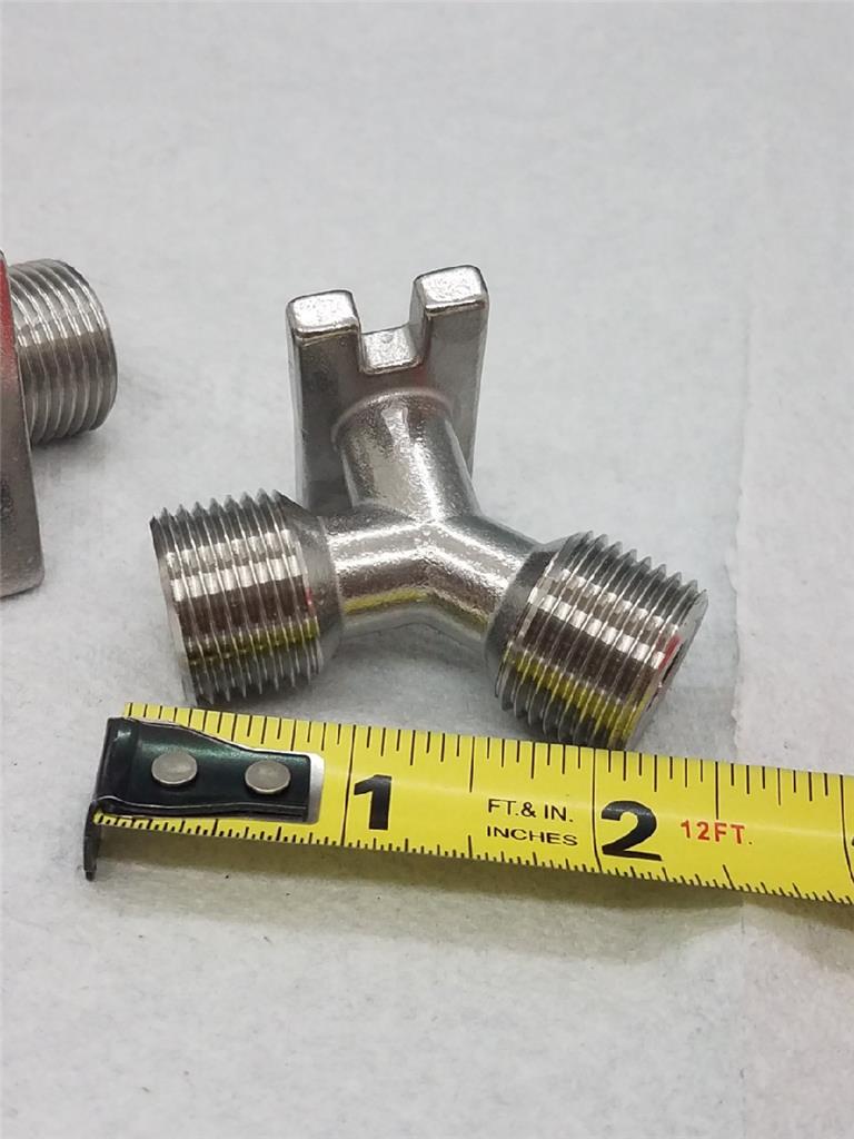 Stainless Steel Beer Line Wall Bracket, 7/8"-14 x 7/8"-14 QTY of 2 Pcs