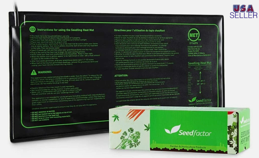 Seedling Heat Mat MET Certified Hydroponic Heating Pad Home Garden Seed Starter