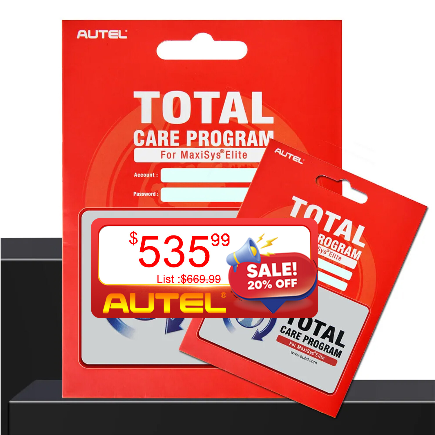 Autel Maxisys Elite One Year Update Service Total Care Program MS Elite TCP Card