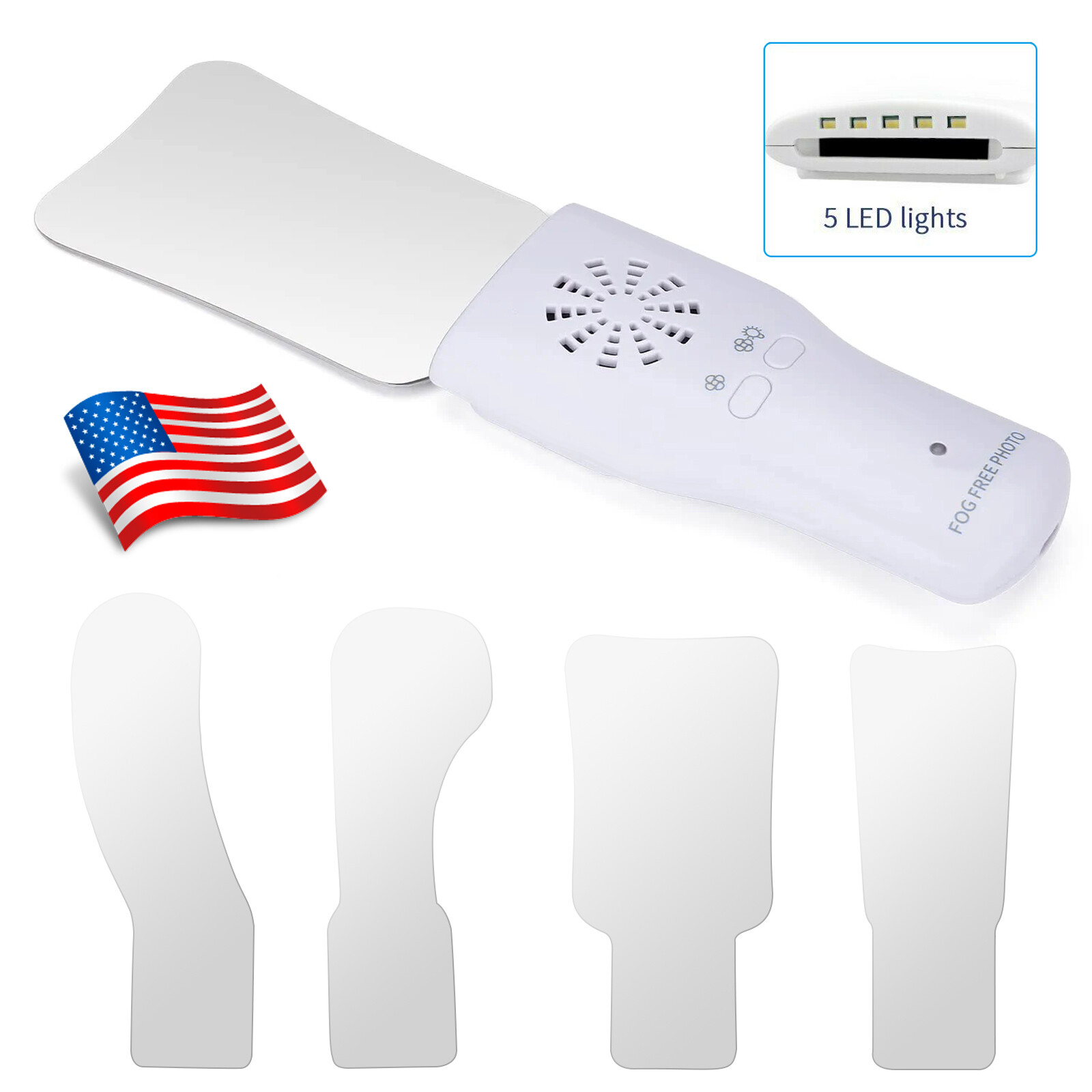 Dental Occlusal Mirror Fog Free LED Intra Oral Photo System Reflector 4*Mirror