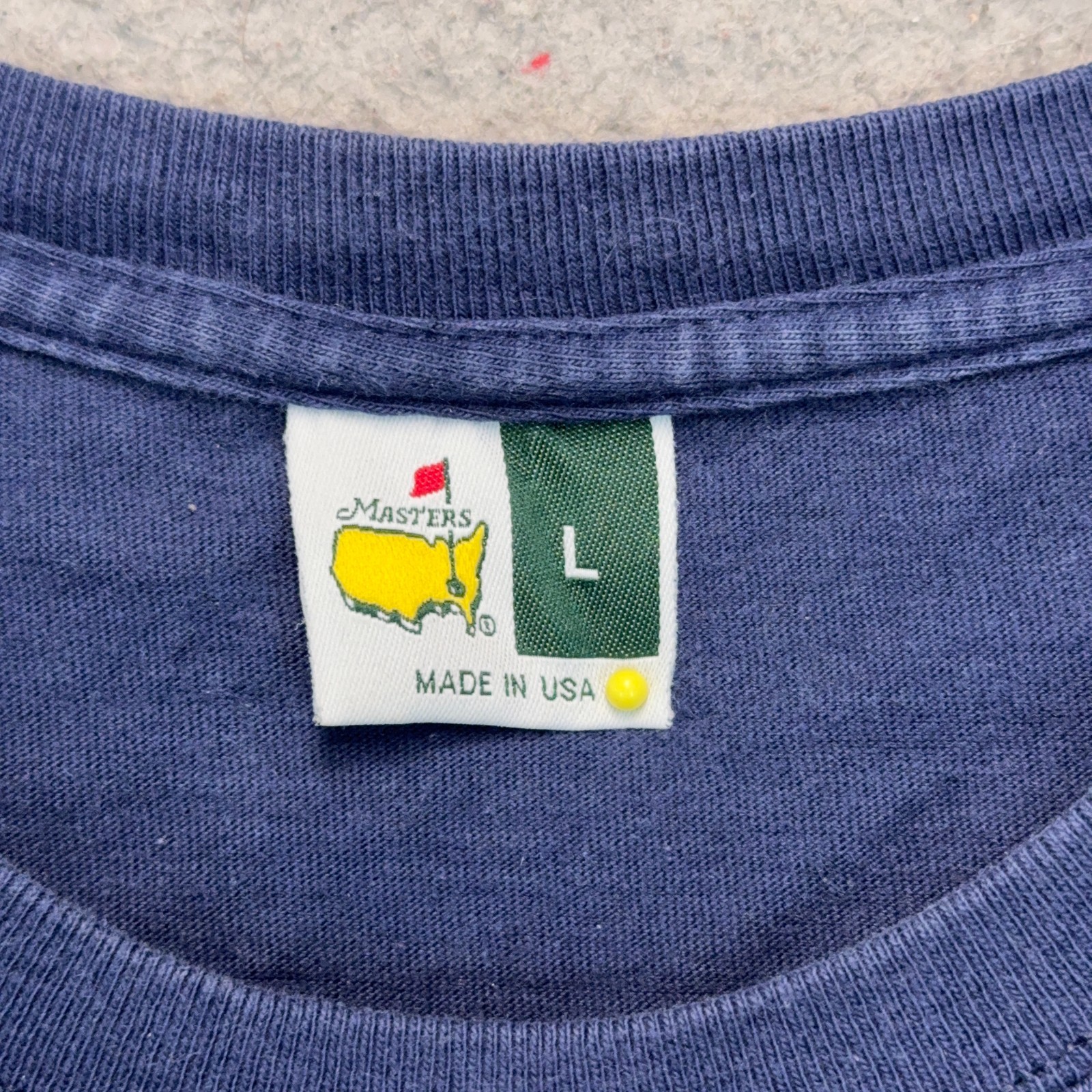 2009 Masters Champions Shirt Mens Large Blue Short Sleeve Golf USA Tiger Woods