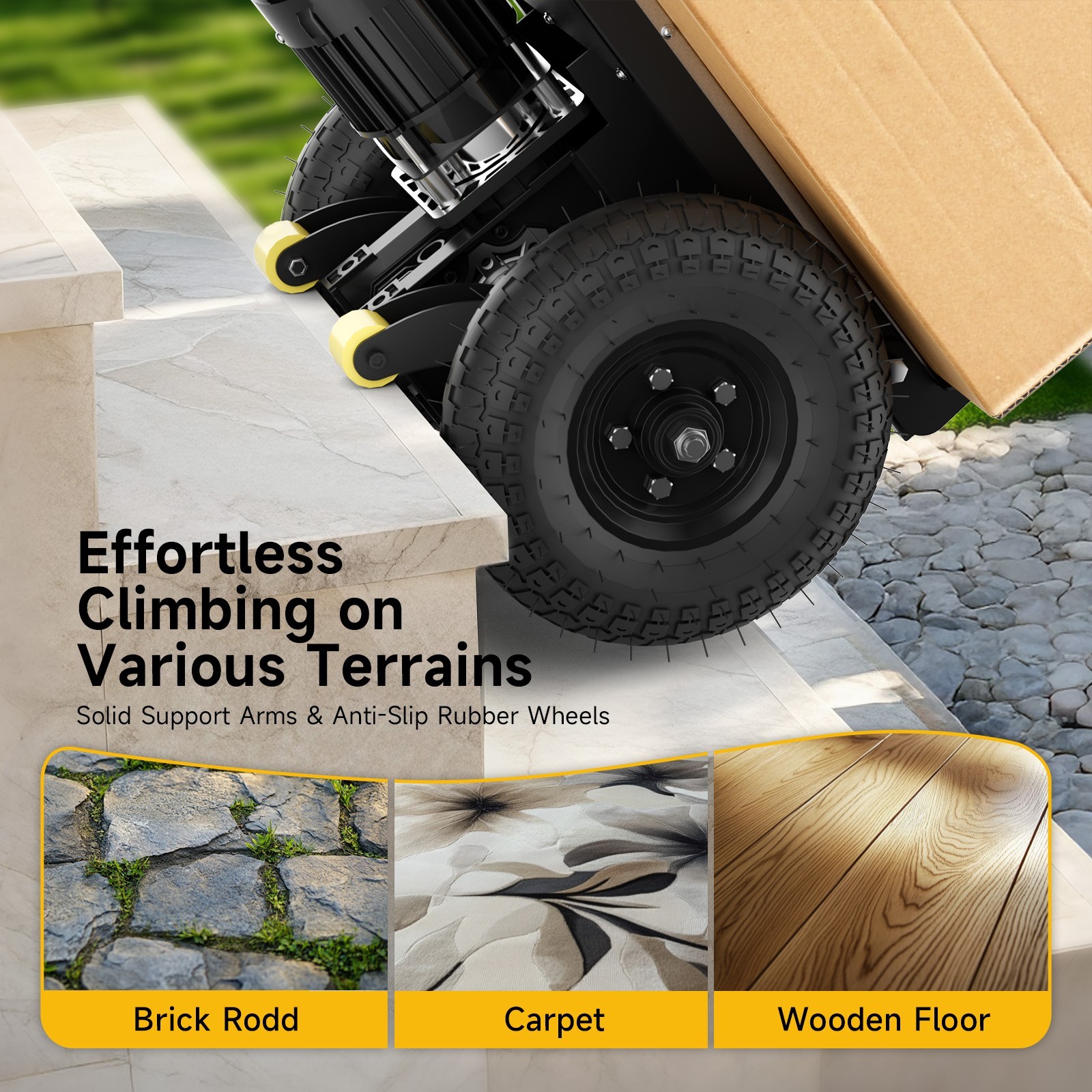 Electric Stair Climbing Hand Trucks Climber Dolly Cart for Moving 900lb Capacity