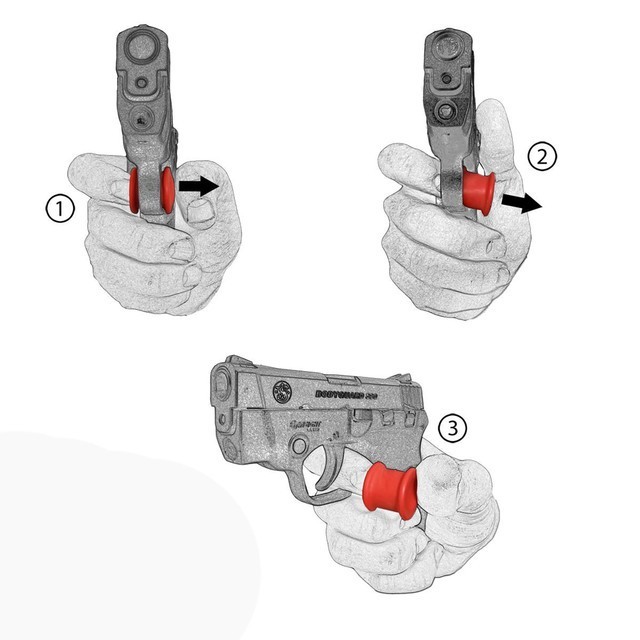 Garrison Grip Micro Trigger Stop Fits Ruger LCP MAX Red (s16) 2 Pack