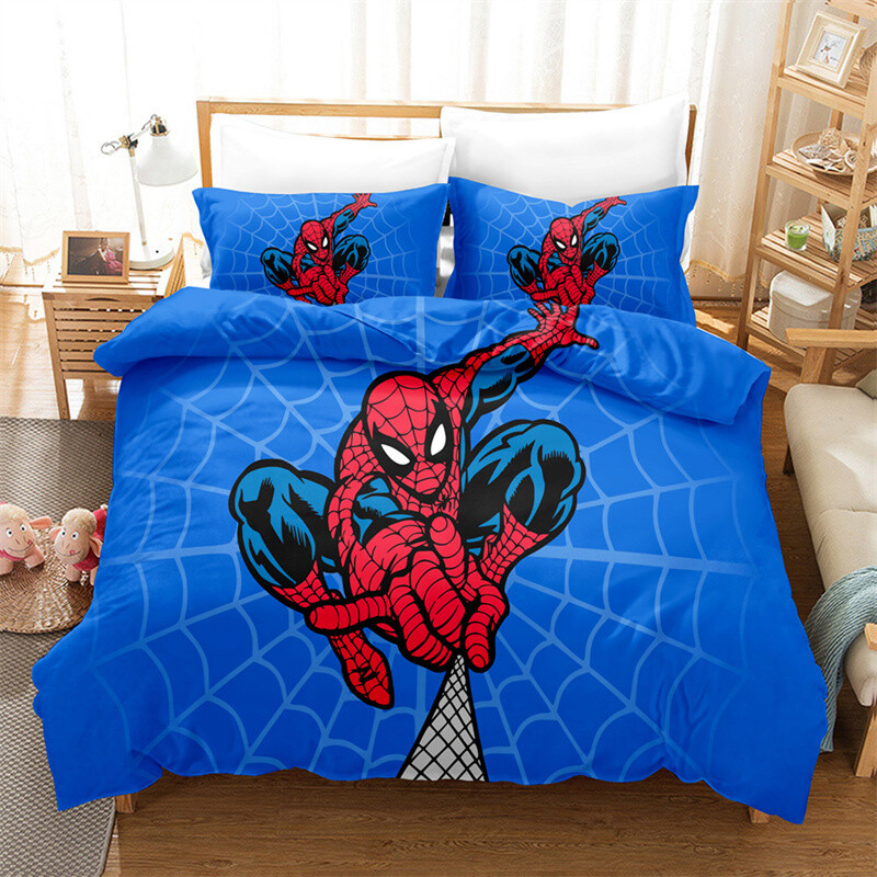 Spiderman Bedding Set 3PCS Cover Pillowcase Comforter Cover Spider-man US Size
