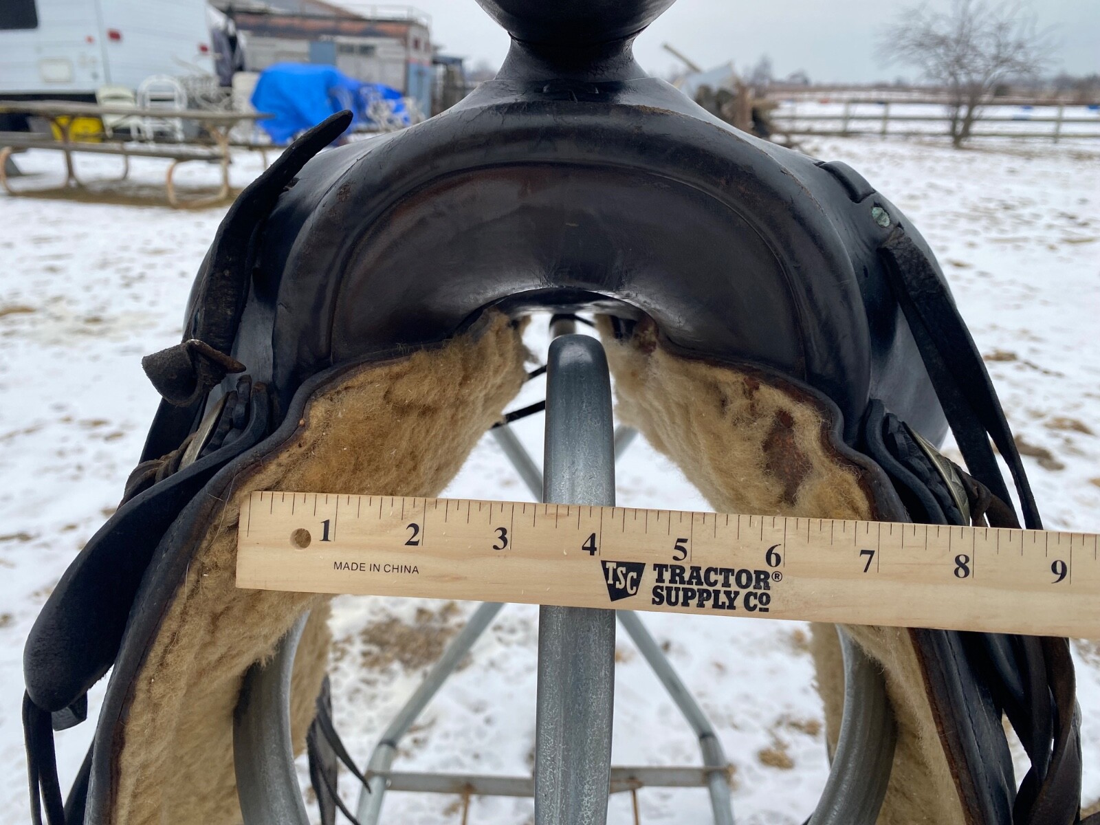 Antique/Vintage 15.5" Western Champion Walla Walla Roper slick seat saddle