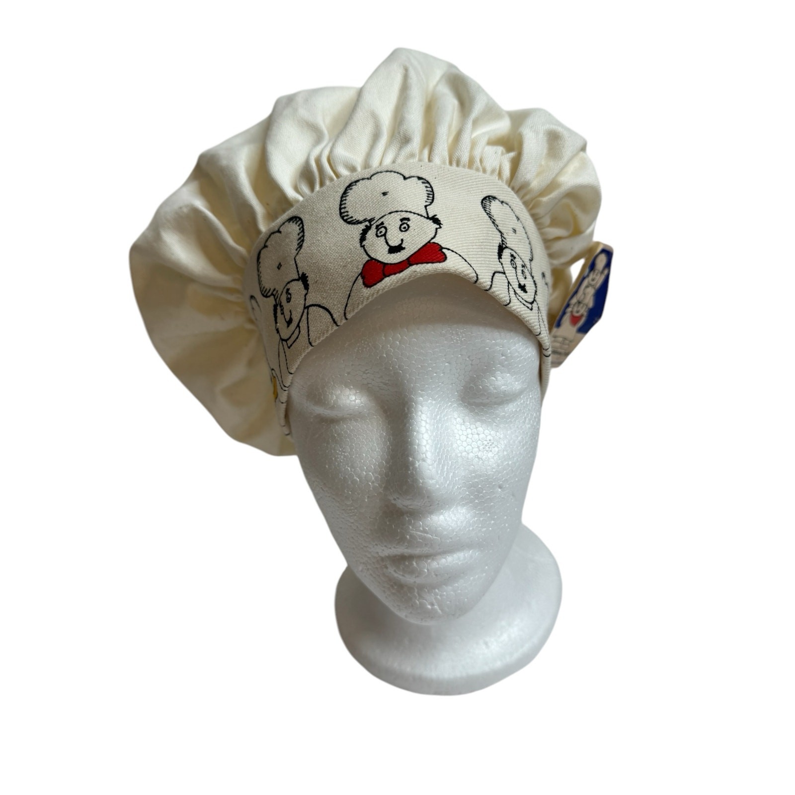 Barney Saltzberg Vintage Chef Hat Ivory Toque Adult One Size