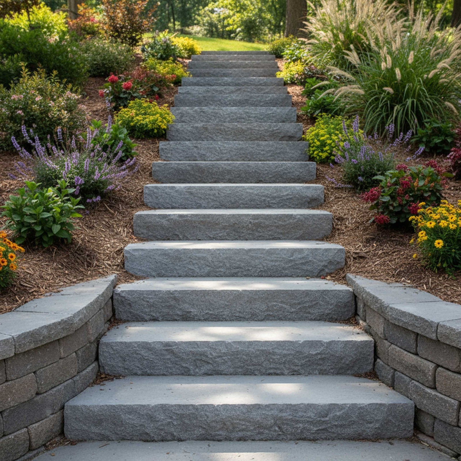 Chiseled Edge Concrete Step Form Liner, 8’L x 7.5”W x 1.5”D