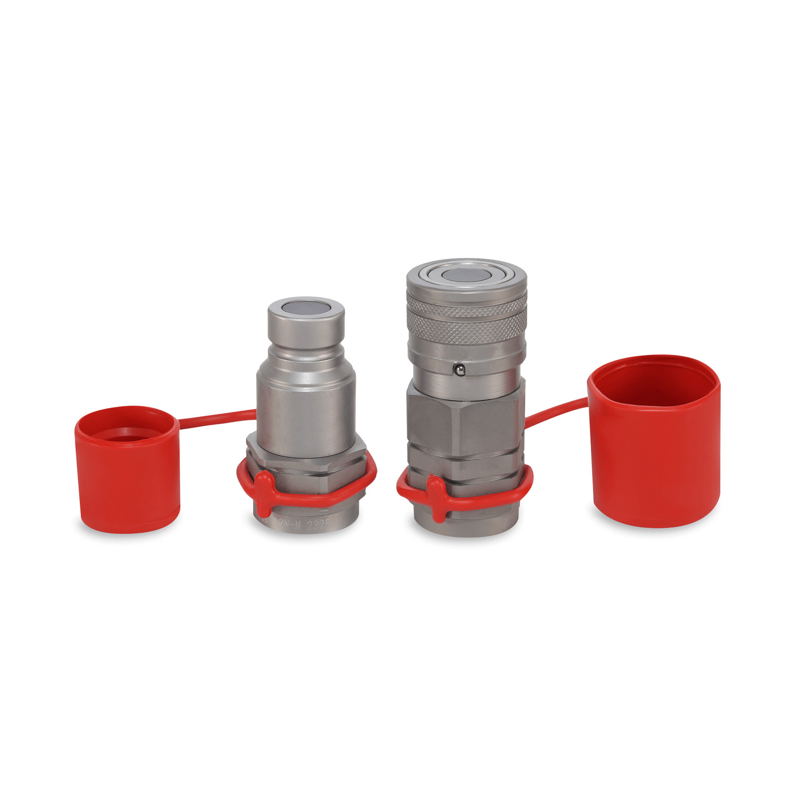 1/2″ Flat Face Hydraulic Quick Couplers Set - 3/4″ NPT Thread