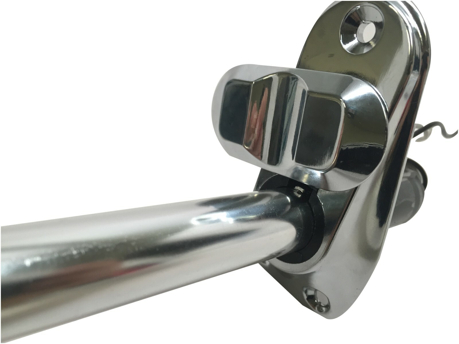 Marine Boat Navigation All-Round White Stern Pole Light 24", 2-Prong Chrome Base