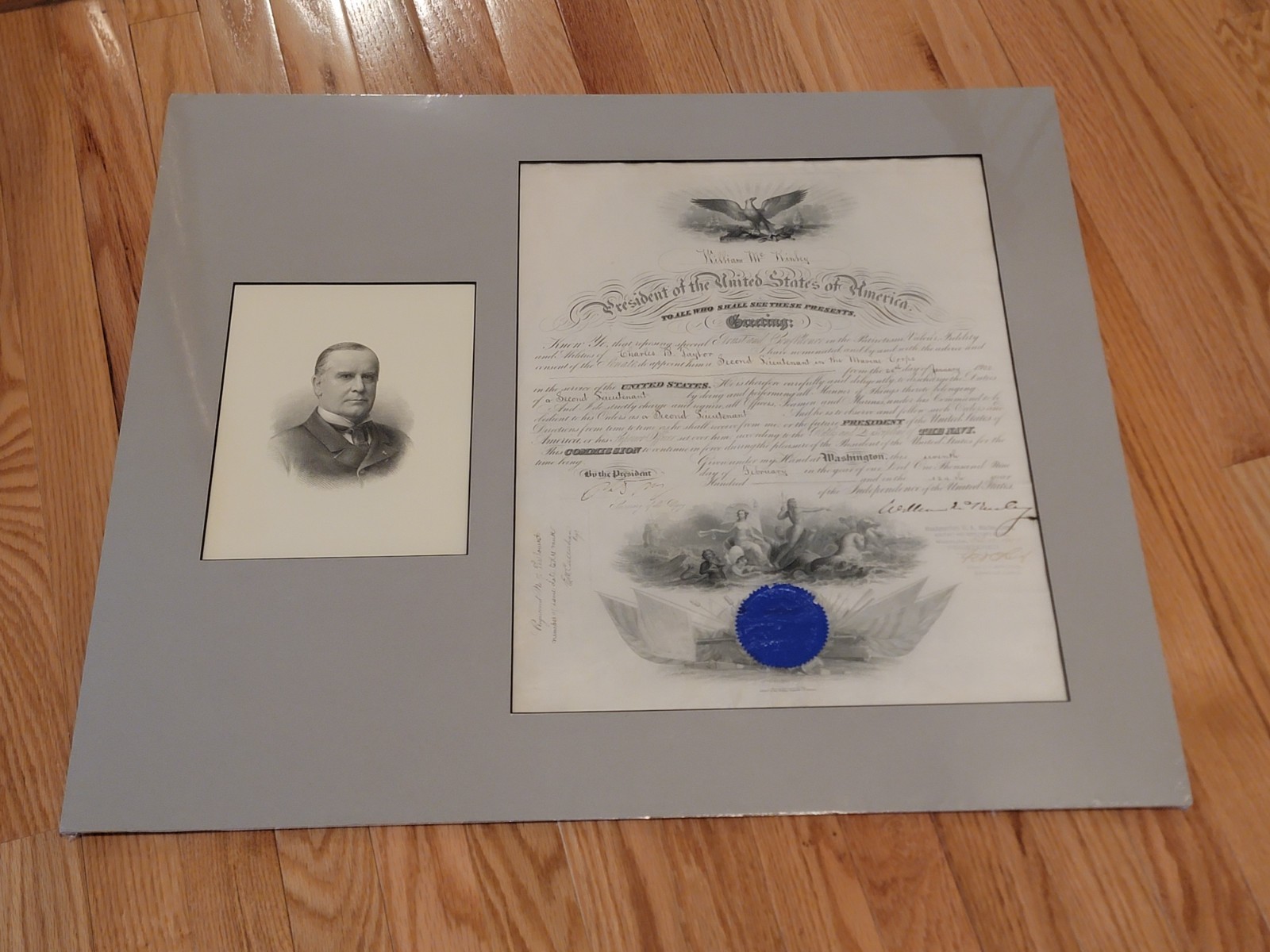 🌟 RARE President William McKinley SIGNED U.S. Marine 1900 Military Appointment