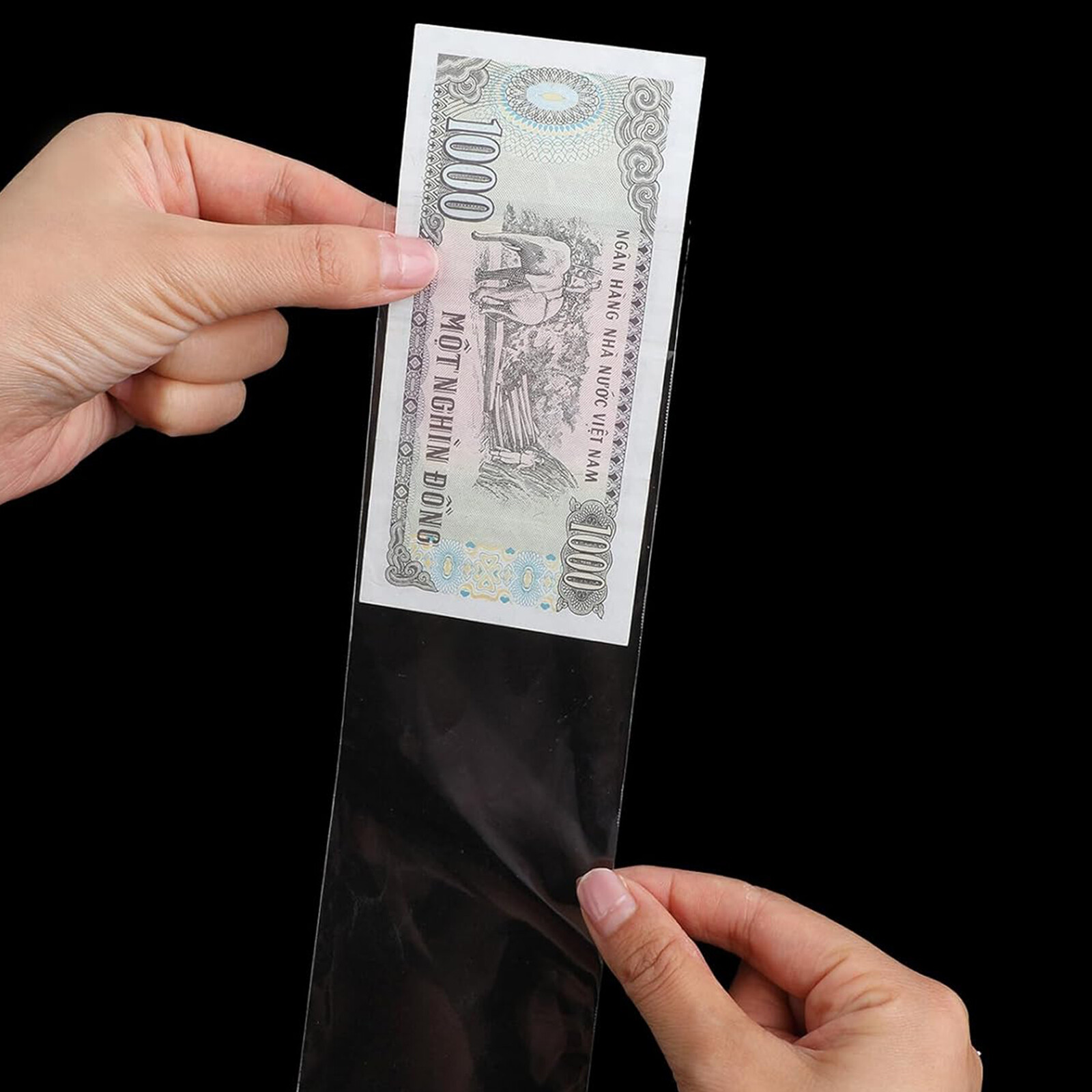 100 PCS Currency Sleeves Paper Money Bill Holder Banknote Storage Protector Case