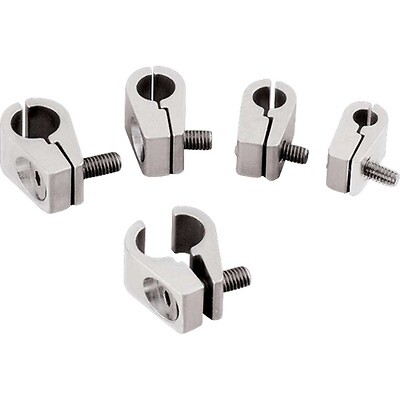 Billet Specialties 65510, Set of 4 Aluminum Billet Line Clamps 1/2In 4Pcs Perfor