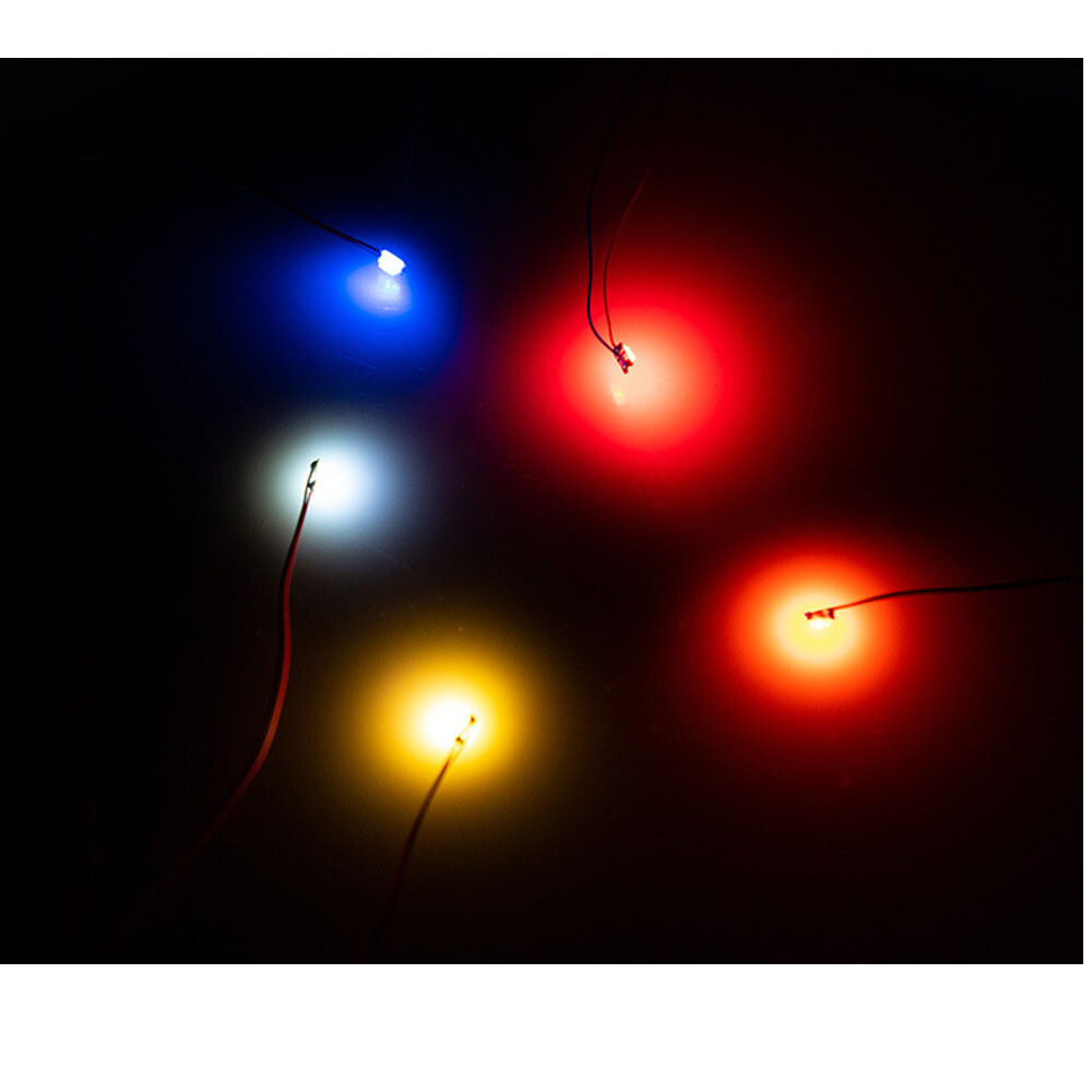 50X Wired Micro LED Pre-Soldered 0402,0603, 0805,1206 Copper Wire Lights SMD US