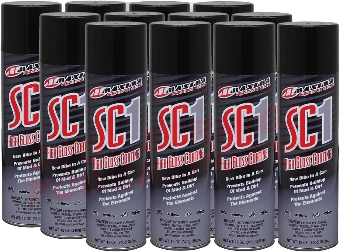 Maxima Racing Oils SC1 High Gloss Silicone Clear Coat 17.2oz. Spray Case/12 Pack
