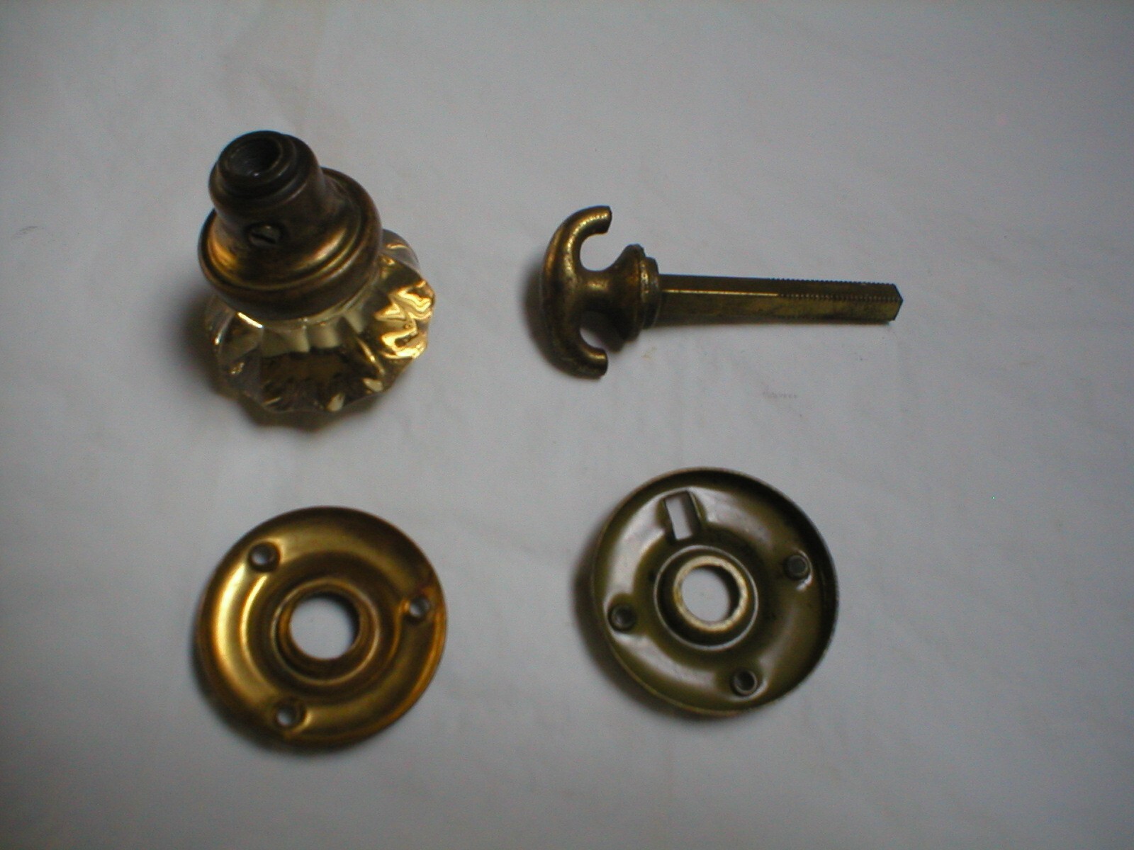 Antique Glass Doorknob and Closet Hardware