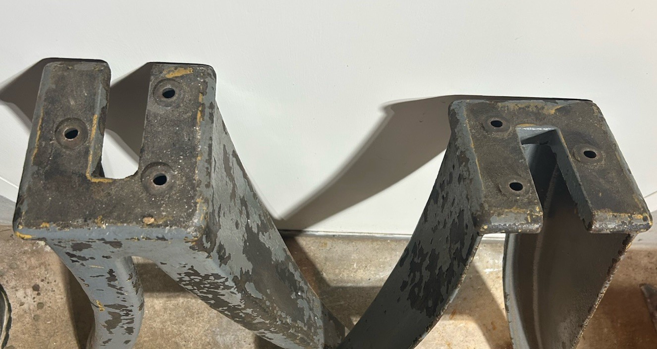 Vintage Cast Iron Steel Lathe Table Legs Stand Industrial Steam Punk