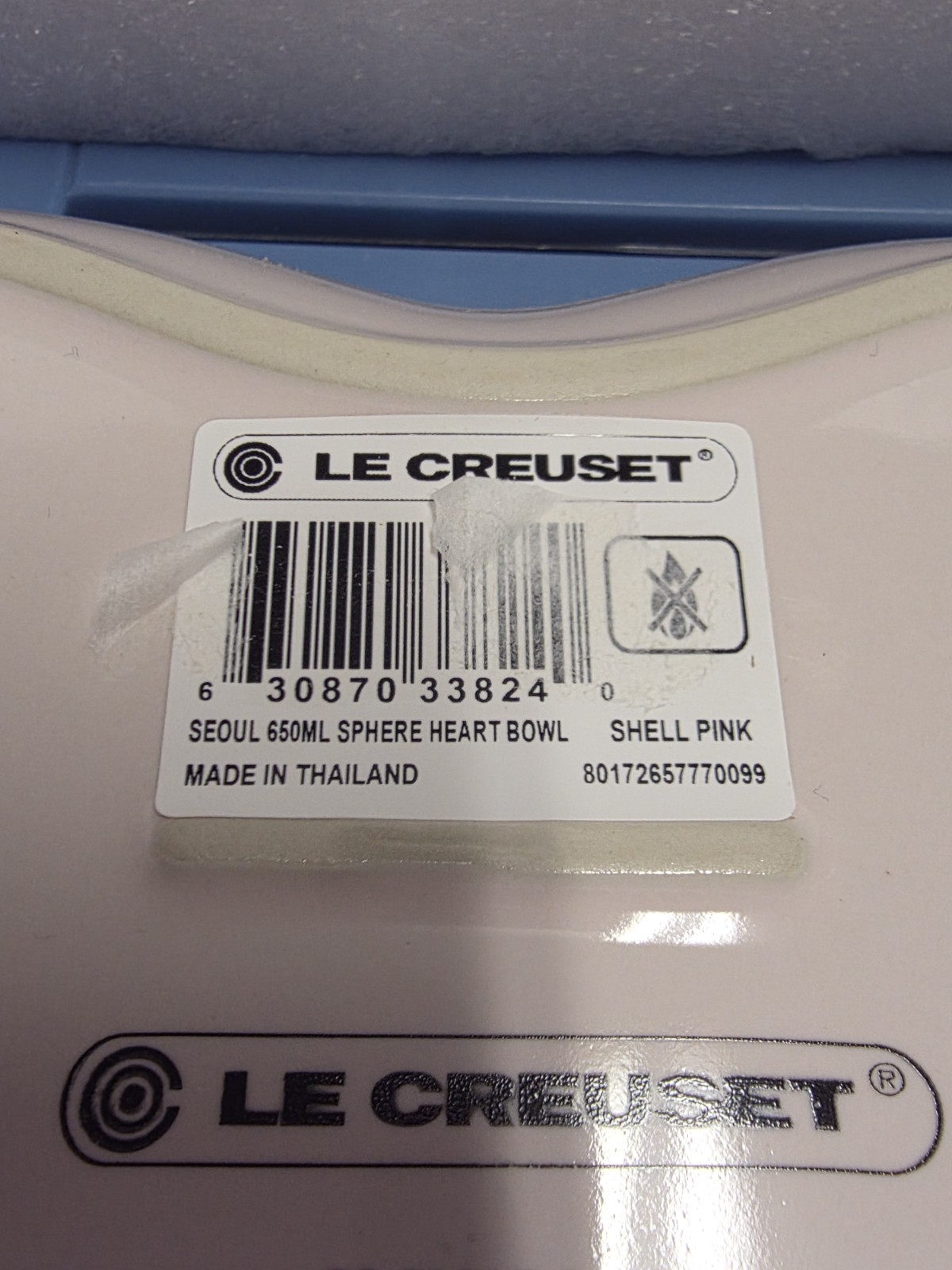 New Le Creuset Seoul Sphere Shell Pink Heart Bowl Stoneware 650ml Free Ship