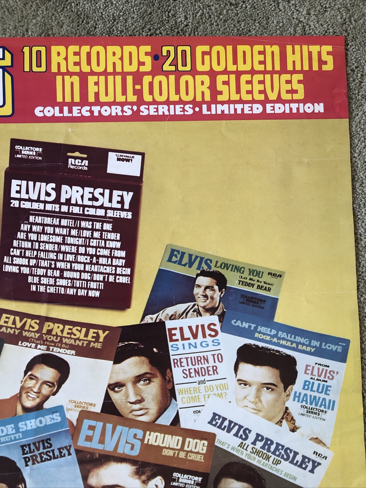 Elvis Presley Collectors Series Poster RCA Records 1978 18" x 18" Advertising