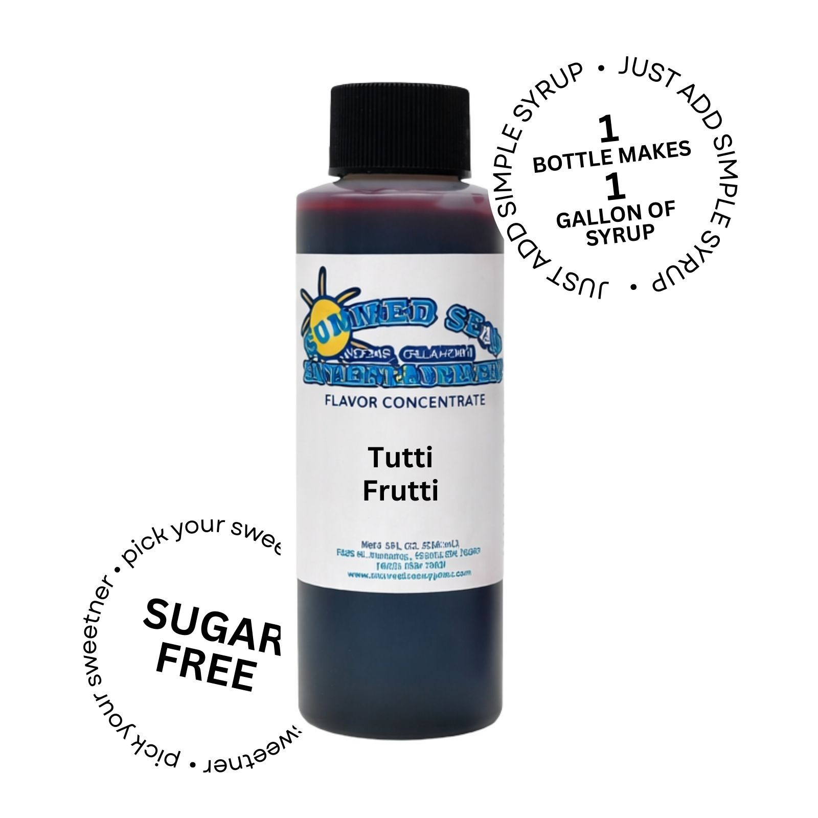TUTTI FRUTTI MIX SNOW CONE/SHAVED ICE FLAVOR CONCENTRATE MAKES 1 GALLON