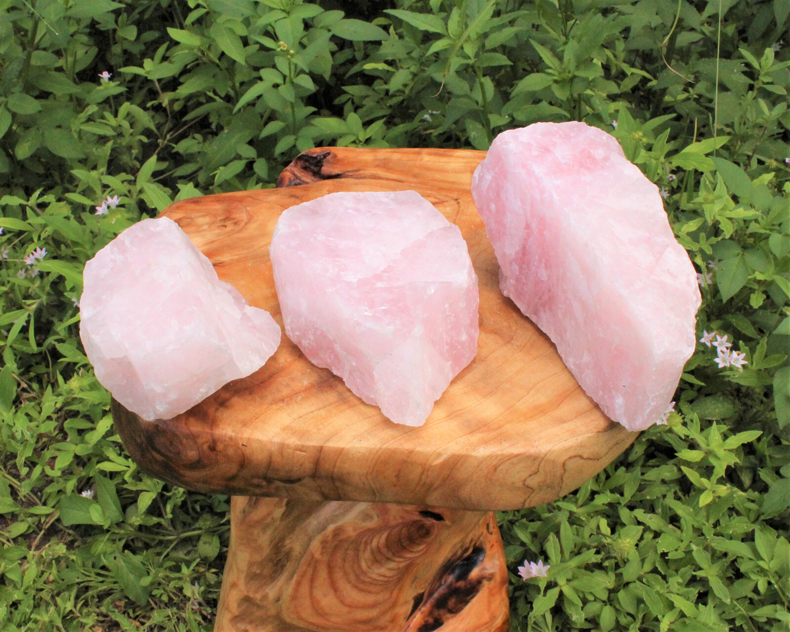 JUMBO Rose Quartz Natural Raw Crystals - Choose Size Huge Chunks (Love Stone)